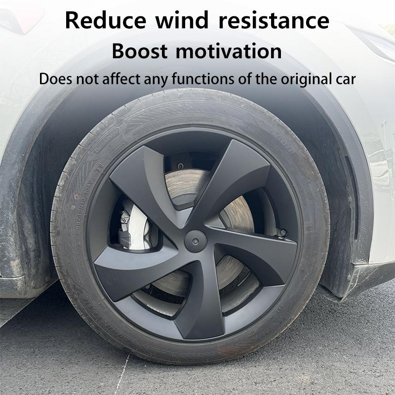 For Tesla Model Y Juniper 2025 4PCS 19 Inch Wheel Cap Automobile Performance Replacement Wheel Hubcap Full Rim Cover Accessories