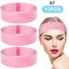 10/50/100pcs Disposable Headbands Spa Salon Facial Headband Black White Pink Elastic Adjustable Magic Tape Skincare Accessory
