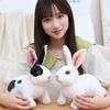 Kids Birthday Kawaii Rabbit Plush Toy Simulation Long Ears Rabbit Lifelike Animal Stuffed Doll Toys