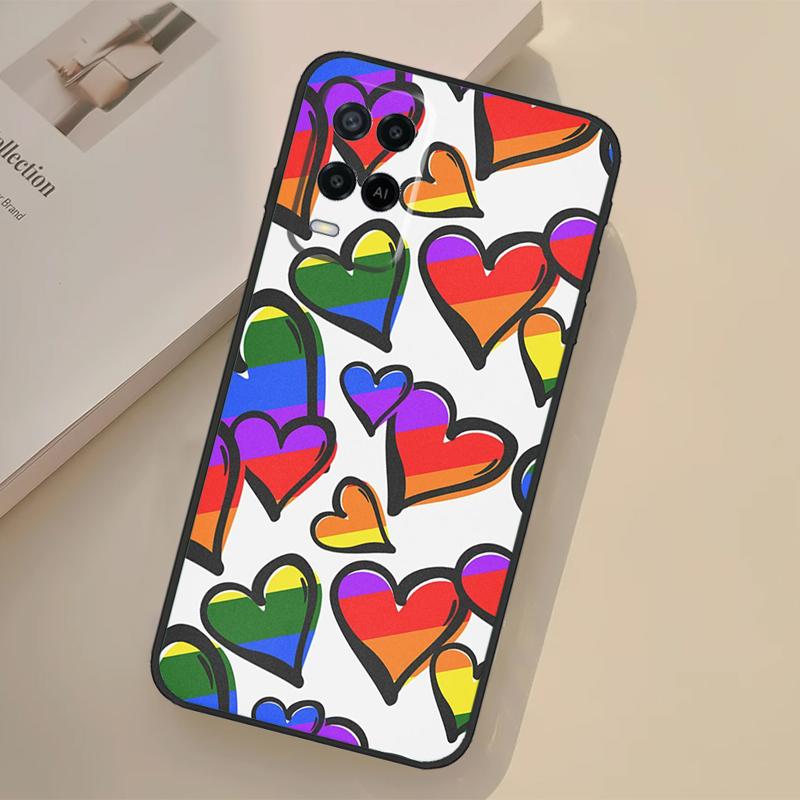 LGBT Pride Rainbow Case For Oppo A98 A78 A18 A38 A58 A60 A80 A40 A96 A76 A16 A94 A74 A54 A15 A17 A57 A77 A5 Pro