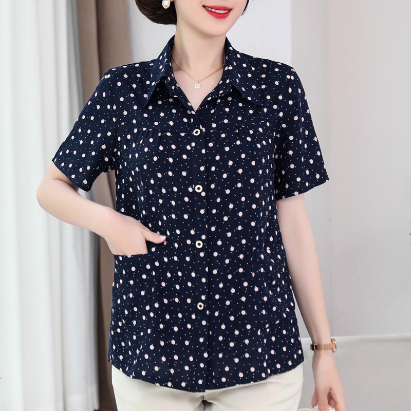 

Летние рубашки больших размеров, женские элегантные летние женские топы с короткими рукавами 5XL