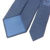 Excellent HERMES Tie Geometric All-over Wide Tie Blue Silk Mens 7695 OA Used