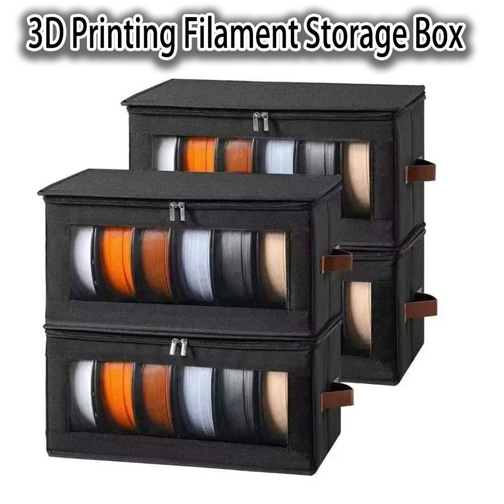 Dustproof 3D Printing Filament Storage Box Visible Moisture-proof Filament Storage Containers Can Hold 6 Rolls of Filament