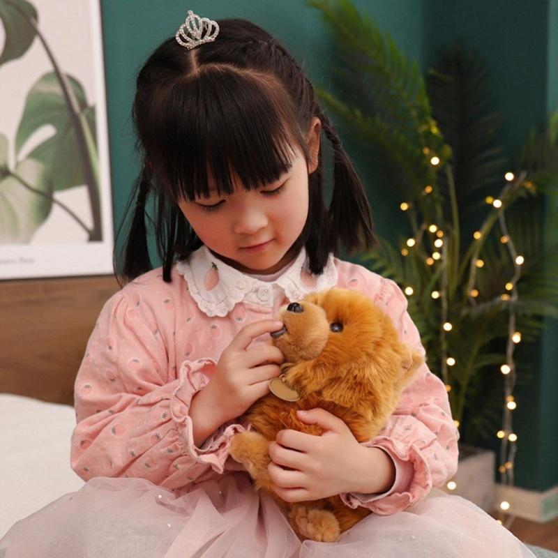 25cm(10inch) Cute Chow Dog Plush Toy Soft Stuffed Animal Fluffy Doll Throw Pillow Sofa Couch Bedroom Decor Gifts