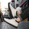 38-48 Men Leather Casual  Shoes Design Sneakers Man Breathable Leather Shoes Men Ankle Boots