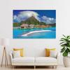 LokiIUh Canvas Print Oil Painting Caribbean Tahiti Polynesia Paradise Resort Home Decor Wall Art Picture Canvas Painting Wall Art Poster for Bedroom