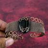 Pietersite Gemstone Bangle Copper Wire Wrapped Jewelry Adjustable Cuff Bracelet