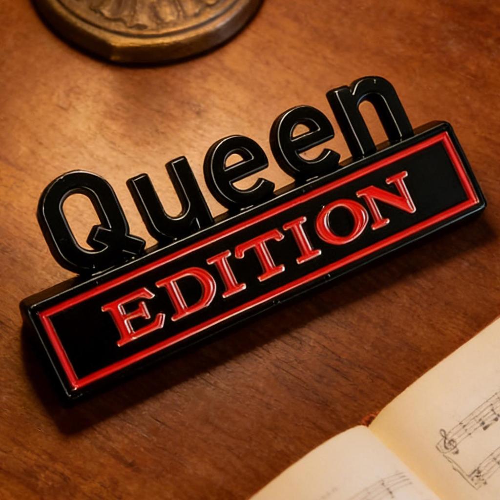 Queen 3D Sticker 2 Pieces Waterproof 3D Metal Auto Decals Queen Edition Design Car Metal Sticker For Trucks SUVs Motorcycle