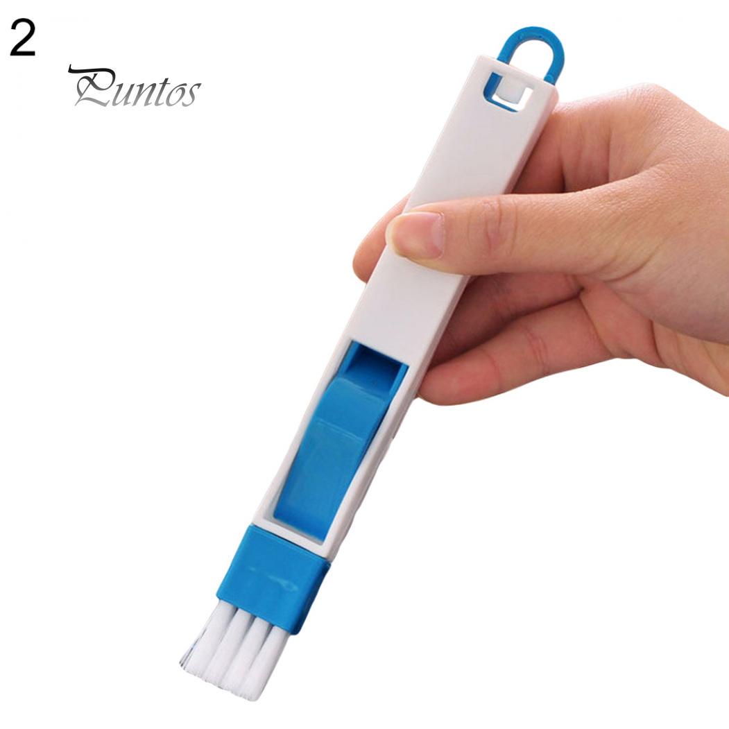 

Щетка для чистки канавок окна клавиатуры для инструмента для чистки щелей с совком для мусора синий