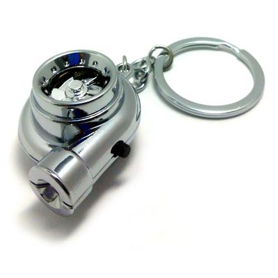 Maxima Turbine Shaped LED Mini Light with Key Chain Sound, Plated Silver (Plated)