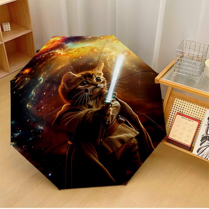 cat 3 Printed umbrella windproof folding umbrella portable sun and rain umbrella suitable for gifting