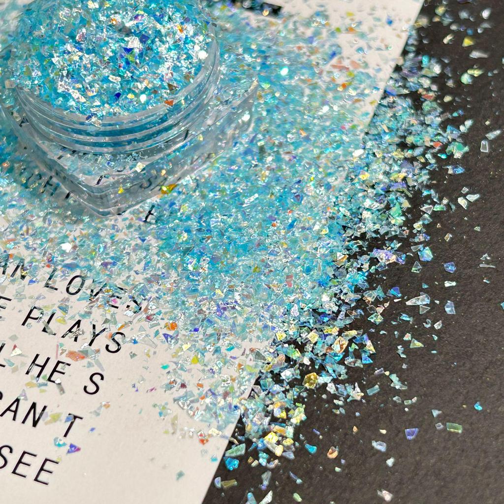 Blue Light Irregular Sequin Powder for DIY Nail Art & Jewelry