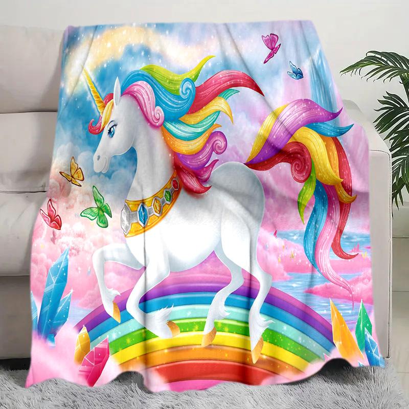 Unicorn Fantasy Blanket Soft Comfortable All Seasons Perfect Sofa Office Nap Travel Birthday Gift Christmas Present