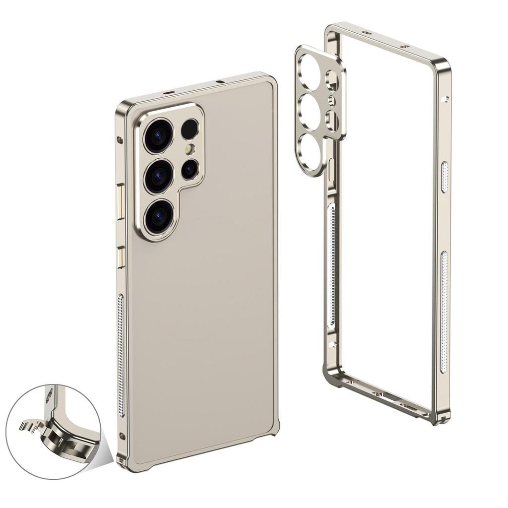 Samsung S26 Ultra Cooling Frame Case with Metal Buckle and Lens for S25U & S24