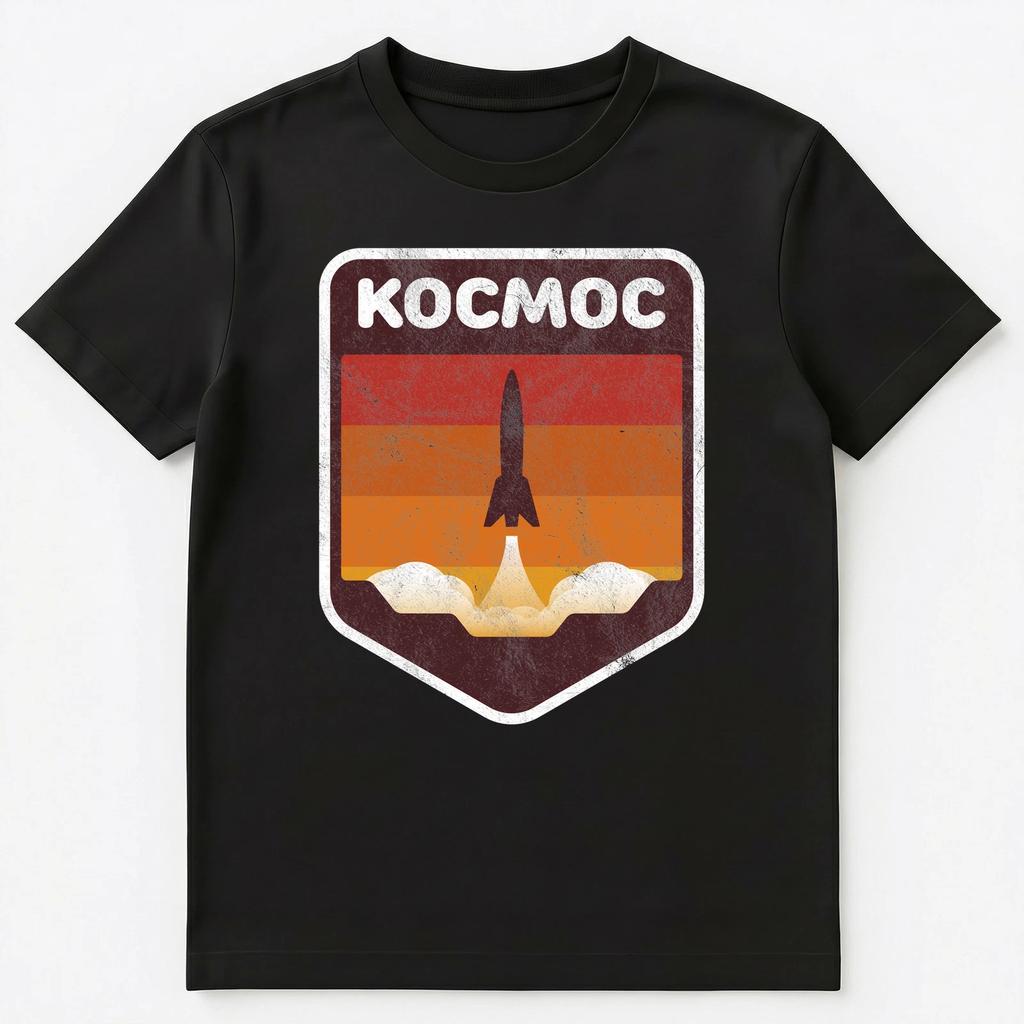 Russian Language Cosmos Space Rocket T Shirt Unisex T-Shirt