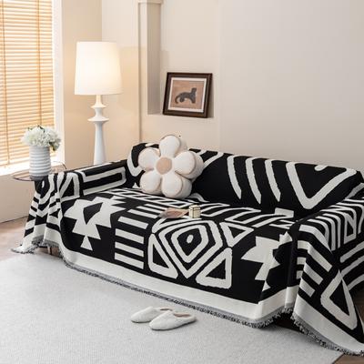 Asciugamano da divano in ciniglia jacquard boho con nappe, doppio lato, per soggiorno, campeggio, picnic, grande coperta, tempo libero, relax, spiaggia