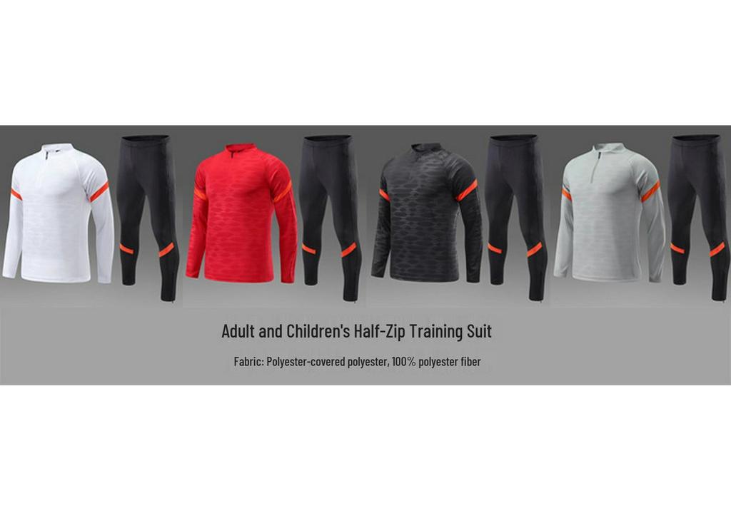 Men's & Children's 2022 Autumn Quick-Dry Half-Zip Football Training & Running Suit