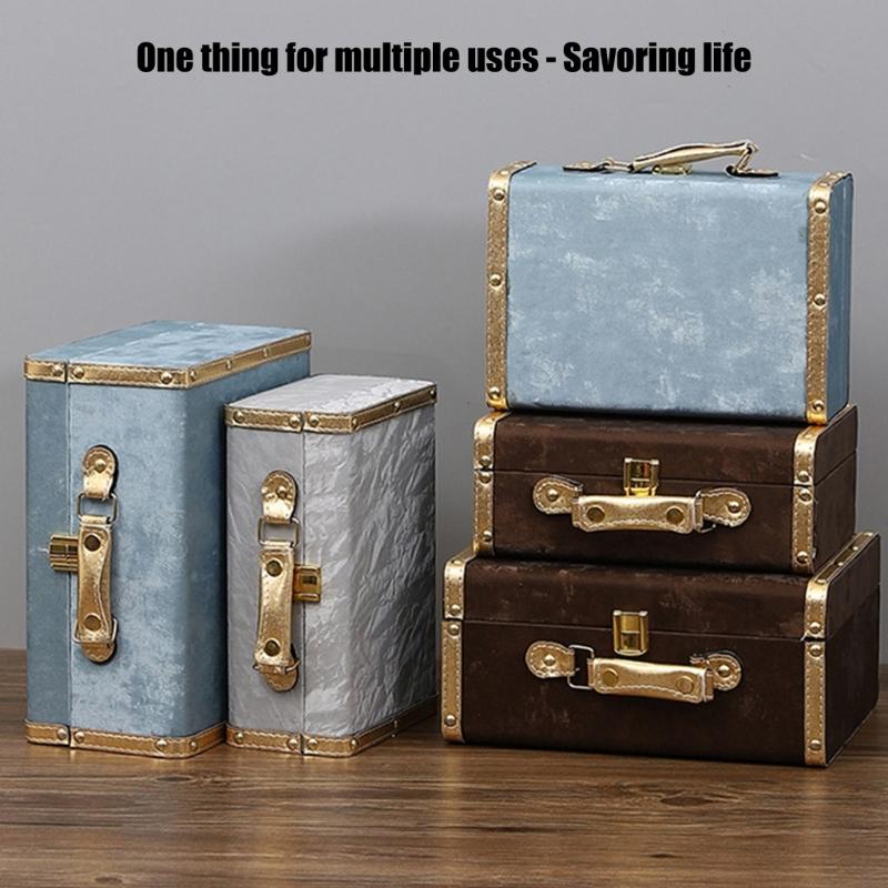 Fashionable Decorative Leather Storage Case Retro Styles Organizers for Jewelry and Storage Solution in Elegant Color