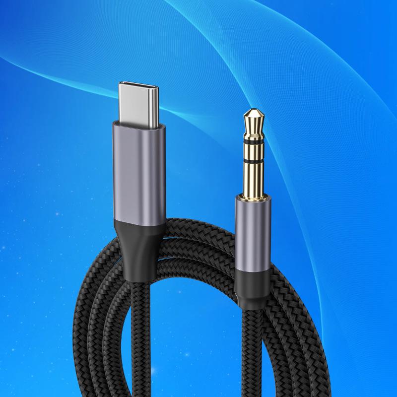 Type-C To 3.5mm Audio Aux Cable for Phone, Car Speaker, and Headphone Connection