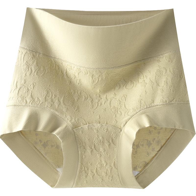 Big Size Ladies Spring and Autumn New Year Red Pure Cotton Antibacterial Crotch High Waist Belly Triangle Briefs