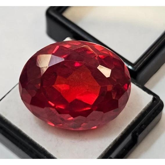 Cambodia Zircon Red 95+ Ct Oval Cut Certified Stunning Loose Gemstone