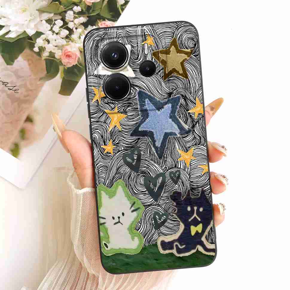 

For Redmi Note 14 EU 4G Phone Case Luxury Silicone Shockproof For Xiaomi Redmi Note14 4G EU Casing Cartoon Soft Protective Shell Redmi Note 14 4G EU