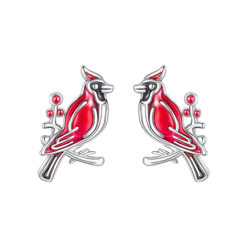 New Original Copper Red Charms Red Bird Heart Mushroom Beads Pendants Fit Bracelet Necklace Diy Jewelry Gift