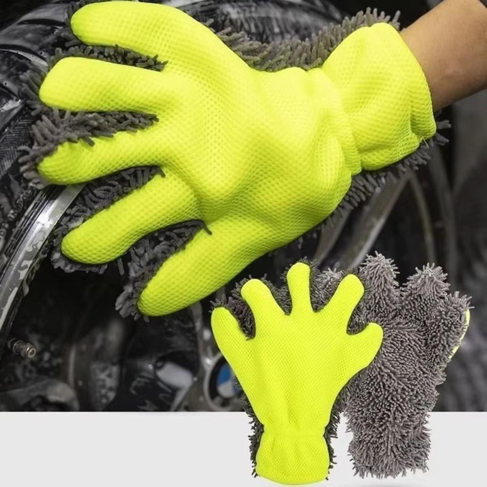 Thick Car Washing Gloves Anti-Scratch Washing Mitt Multifunction Cleaning Brush  Motorbike Washing