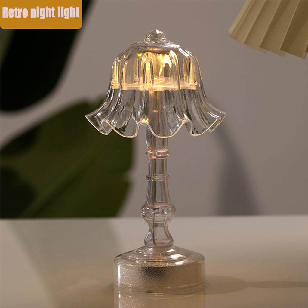 Transparente Tischlampe/Nachtlicht, Nachttisch-Umgebungslicht, Dekoration für das Schlafzimmer.