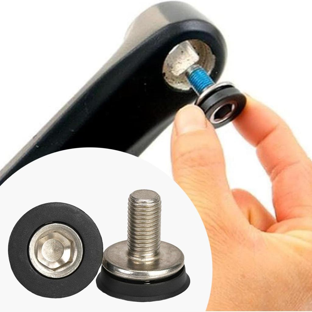2Pcs Bike Hex Crank Arm Fixing Bolts, Replacement, Portable, Cycling Components Spare Parts 8mm Practical Bicycle Crank Screw