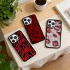 Coole Dunkelrote Teufelsauge Handyhülle Für iPhone 17,16,15,14,13,12,11 Plus,Pro Max,XS,Farbige Silberbeschichtete Innenhülle