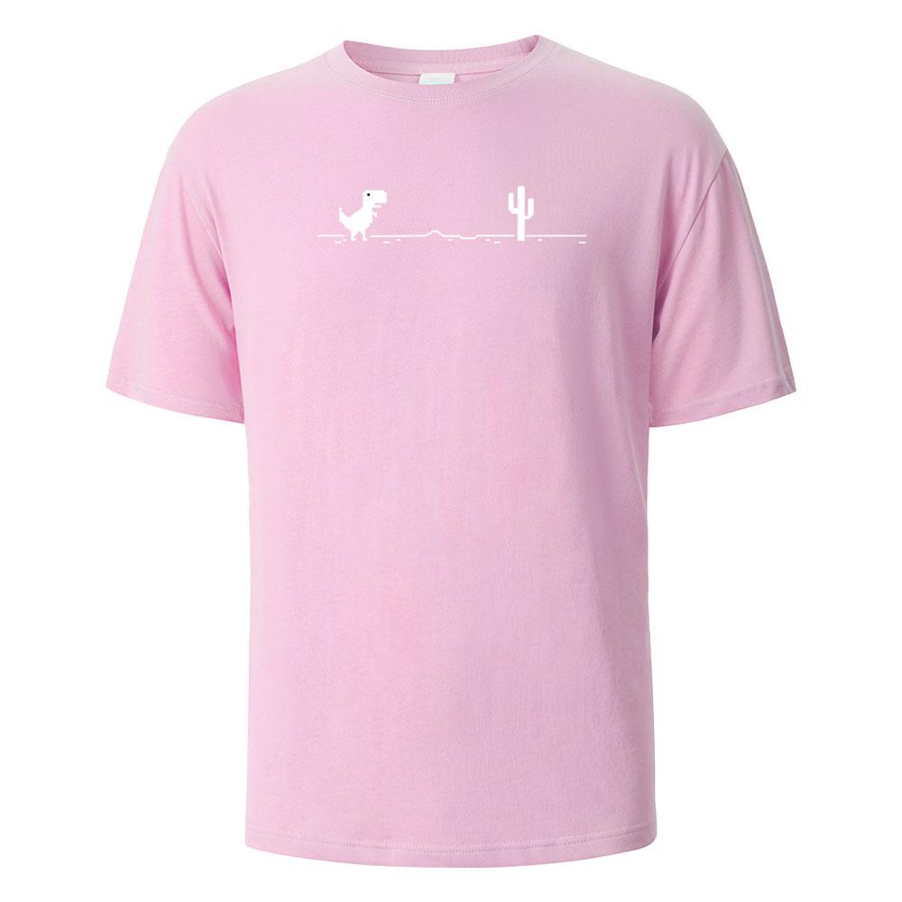 

Футболка с принтом кактуса-динозавра 100% хлопок летние футболки для мужчин женщин оверсайз повседневные топы 4XL