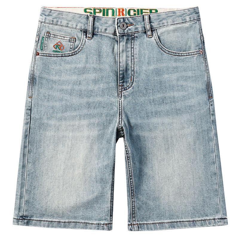 New Summer Jeans Shorts 5-point Men's Mid-sized Pants Thin Casual 5-point Pants