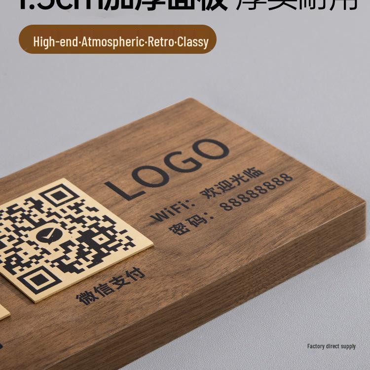 Custom QR Code Display Stand: Scan to Add WeChat Friends or Make Payments at Cashier Counter, Innovative and High-End Design.