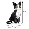 Niedliche schwarze Katze Mini-Bausteine mit ausdrucksstarken Gesichtern Lustiges kreatives Spielzeug für Kinder Tierliebhaber Partygeschenk