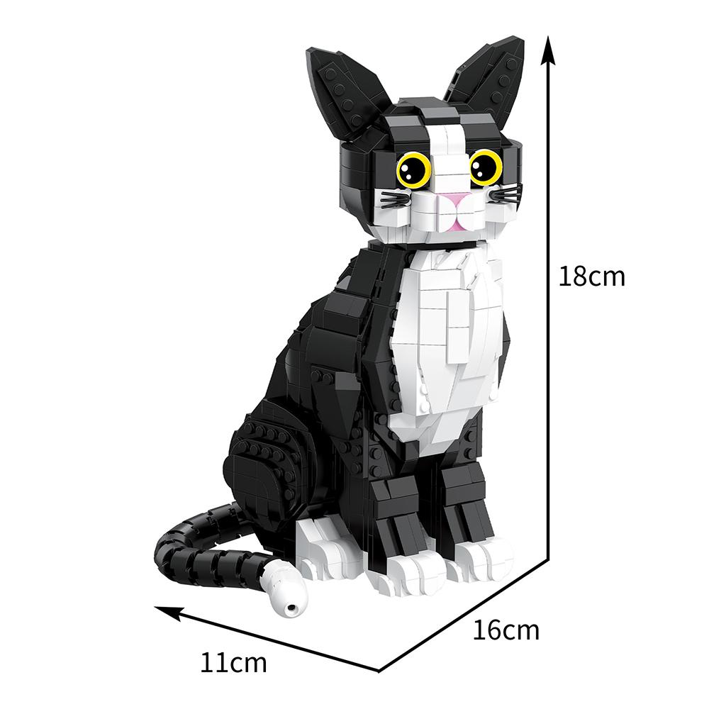 

Non-Toxic Black Adorable Cat Mini Model Building Blocks Expressive Faces Options For Kid Toys Pet Fans Style Bricks Party Gifts in bag