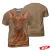 Cute 3D Printing Dog Tshirt For Men Chihuahua Pattern Short Sleeve
