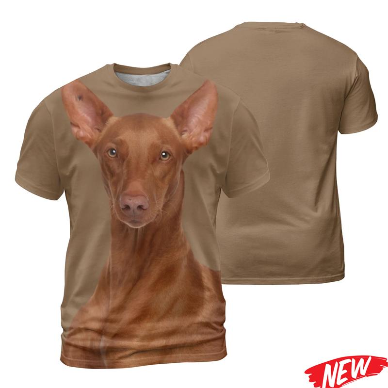 Cute 3D Printing Dog Tshirt For Men Chihuahua Pattern Short Sleeve