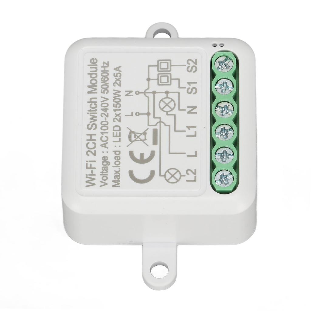Wifi APP Remote Control Switch Relay Module WiFi 2CH Light Switch Module for Tuya AC 100?240V