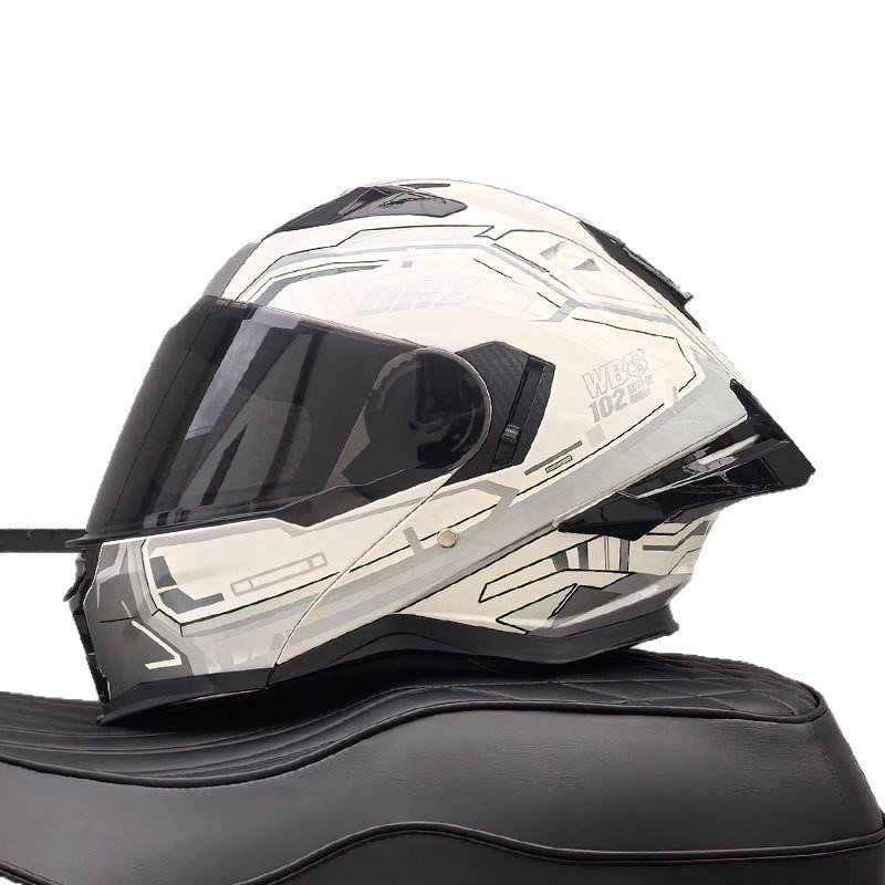 DOT ECE Certified Full Face Motorcycle Helmet Men Women ABS Shell Flip-Up Visor All-Season Use