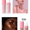 Kit 3 Pezzi Makeup naturale tridimensionale polvere illuminante fata per viso corpo abbronzatura