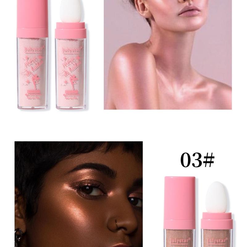 Kit 3 Pezzi Makeup naturale tridimensionale polvere illuminante fata per viso corpo abbronzatura