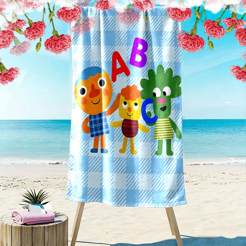 Super Simple Songs Print Beach Towel, Large Soft Quick Dry Towel for Beach Camping Swimming