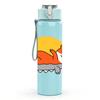 1PC Sleeping Fox Sunset Scene 750ml Color Plastic Sports Water Bottle Leakproof Flip Straw Lid Suitable for Sports Office Home Use