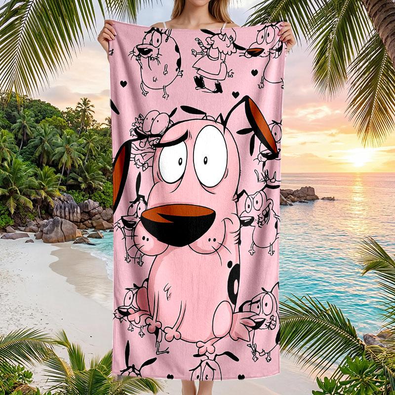 Large Beach Towel Quick Dry Absorbent Towel For Beach IndoorCourage the Cowardly Dog