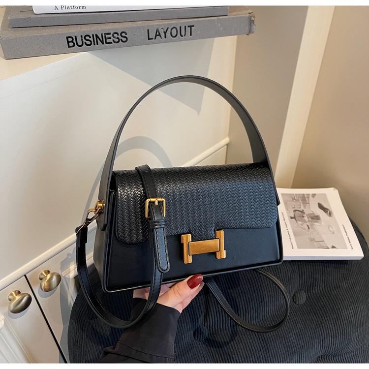 Damen 2025 Minimalistische Texturierte Umhängetasche - Stilvolle H-Schnalle, Kleines Quadratisches Design