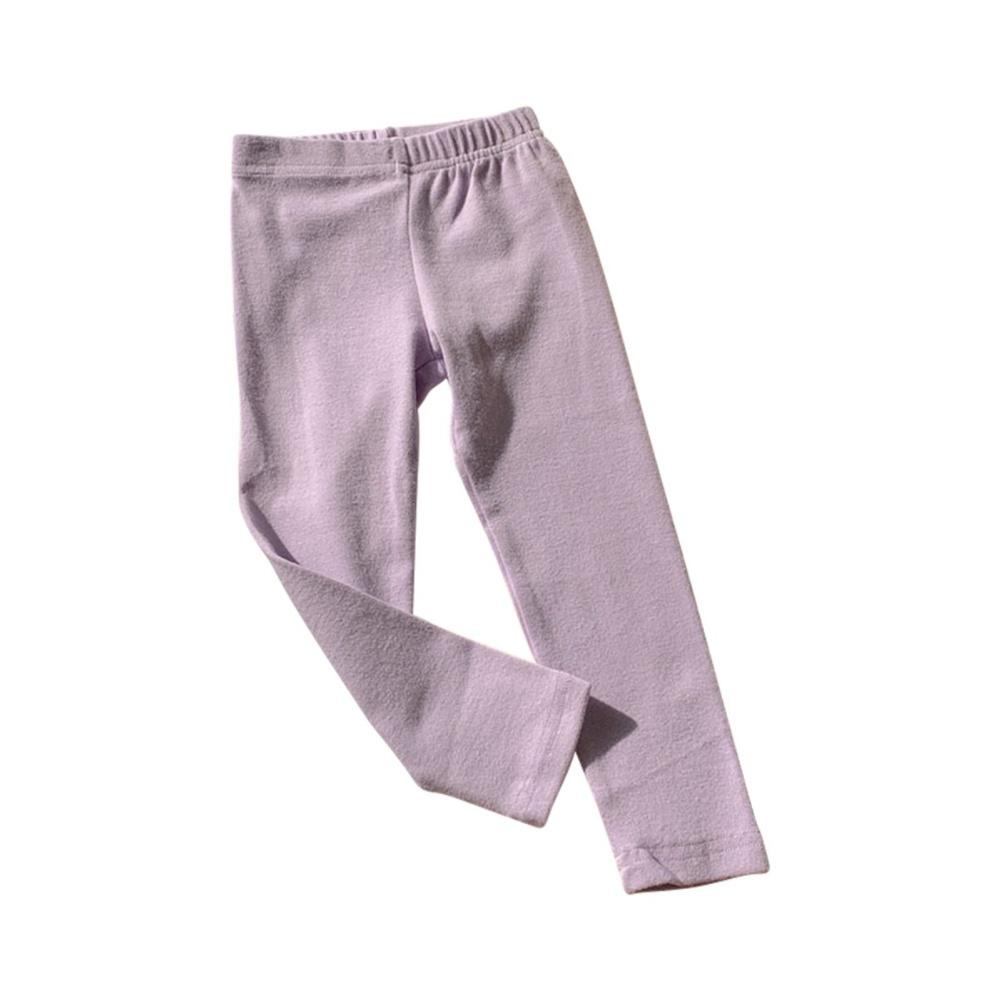 Girls' Leggings Solid Color Kids Elastic Pants