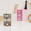 Practical Large Capacity Pen Holder Multifunctional Drawer Type Plastic Storage Holder for Students