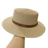 Summer Wide Brim Straw Hat With Embroidered Details For Beach And Sun Protection