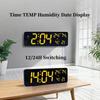 36*11.5*2.3cm Large RGB Digital Wall Clock TEMP Humidity Date Week Count-up Countdown 12/24H Bluetooth Time Synchronization LED Clock